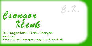 csongor klenk business card